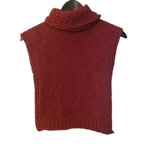 Vintage handmade super soft wool turtleneck shrug over sweater